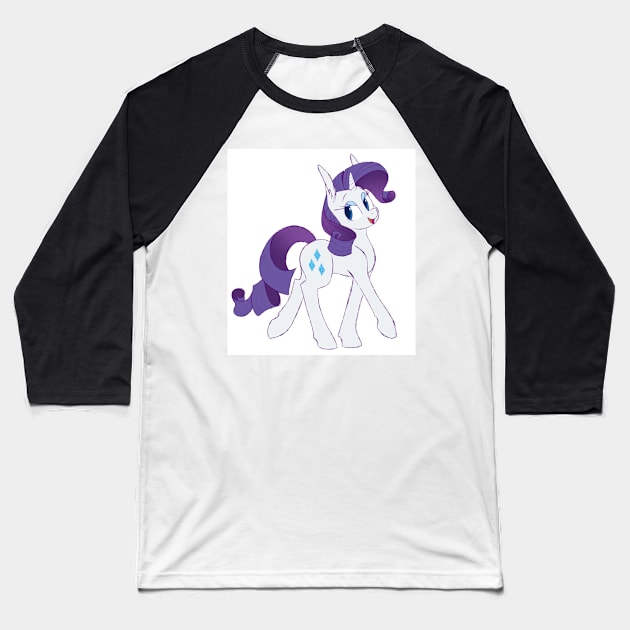 Rarity Baseball T-Shirt by DiamondDragnfly